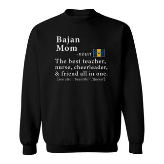 Bajan Mom Definition Tee Barbados Flag Mother's Day Sweatshirt | Mazezy