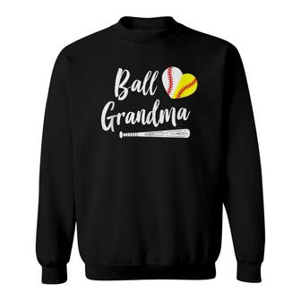 Ball Grandma Baseball Softball Grandmother's Sweatshirt | Mazezy