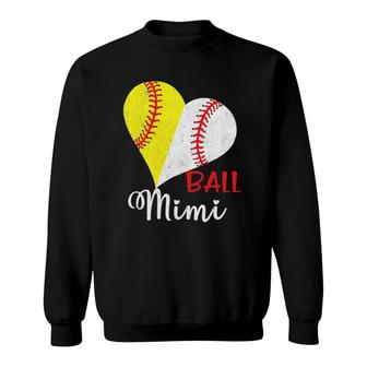 Ball Mimi Softball Baseball Lovers Gift For Men Women Sweatshirt | Mazezy