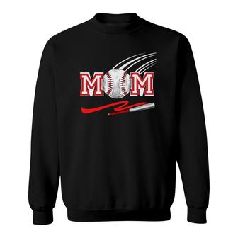 Baseball Graphic Softball Mother's Day Sport Mom Wife Sweatshirt | Mazezy