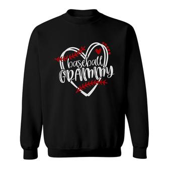 Baseball Heart Grammy Grandma Gift Sweatshirt | Mazezy