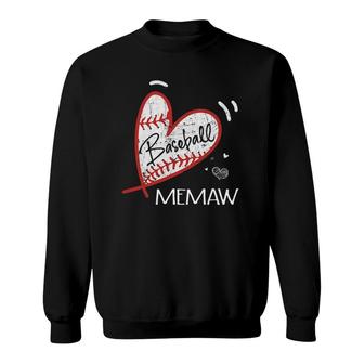 Baseball Memaw For Grandma Women Mother's Day Gifts Sweatshirt | Mazezy