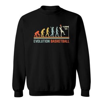 Basketball Evolution Sport Hobby Retro Vintage Style Sweatshirt - Thegiftio UK