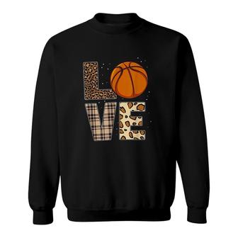 Basketball Player Leopard Cheetah Basketball Love Basketball Sweatshirt - Thegiftio UK