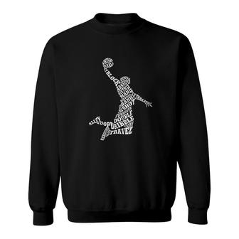 Basketball Player Typography Sweatshirt | Mazezy