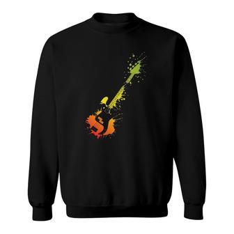 Bass Guitar Splash Musical Instrument Bass Player Sweatshirt | Mazezy