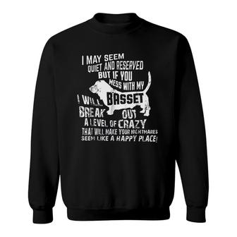 Basset Hound Crazy Funny Basset Sweatshirt | Mazezy