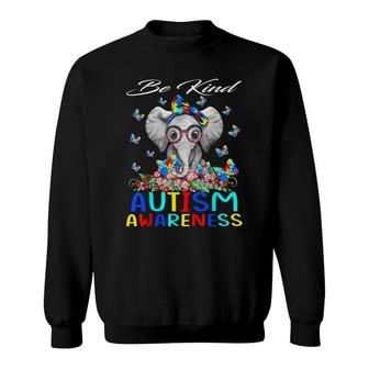 Be Kind Autism Awareness Elephant Sweatshirt - Thegiftio UK
