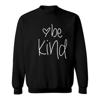 Be Kind Heart Print Sweatshirt | Mazezy