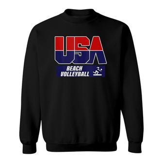 Beach Volleyball Usa Tank Top Sweatshirt | Mazezy