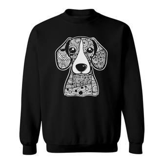 Beagle Face Graphic Art Gift For Dog Mom And Dad Sweatshirt | Mazezy DE