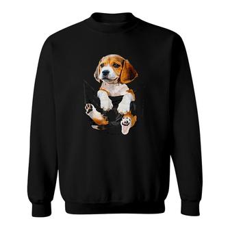 Beagle In Pocket Big Pocket In Front Sweatshirt | Mazezy