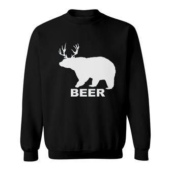 Bear Deer Beer Funny Drinking Sweatshirt | Mazezy