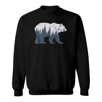 Bear In The Woods Patriotic Vintage Forest National Park Sweatshirt | Mazezy