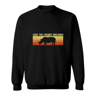 Beautiful Decoration Hot Colorful Save The Chubby Rhino Unicorns Rhino Animal Rights Sweatshirt - Thegiftio UK