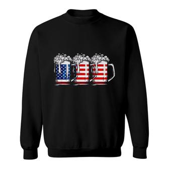 Beer American Flag Sweatshirt | Mazezy
