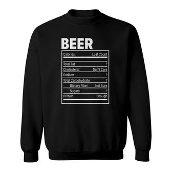 Beer Nutritional Ingredients, Funny Thanksgiving For Dad Sweatshirt | Mazezy