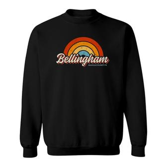 Bellingham Massachusetts Ma Vintage Rainbow Retro 70S Sweatshirt | Mazezy
