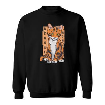 Bengal Mom Kitten Girl Cute Cat Lover Women Gift Sweatshirt | Mazezy