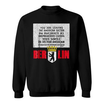 Berlin Checkpoint Charlie Sign Sweatshirt | Mazezy DE