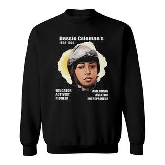 Bessie Coleman In Full Colors Dark Sweatshirt | Mazezy