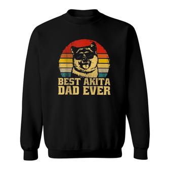 Best Akita Dad Ever Sunglasses Dog Lover Vintage Retro Sweatshirt | Mazezy