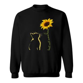 Best Cat Mom Ever Sunflower Mother's Day Gifts For Cat Lover Sweatshirt | Mazezy
