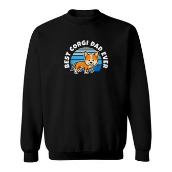 Best Corgi Dad Ever Dog Retro Design Sweatshirt | Mazezy