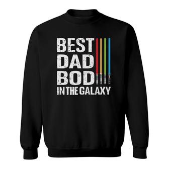 Best Dad Bod In Galaxy Funny Fathers Day Sweatshirt | Mazezy
