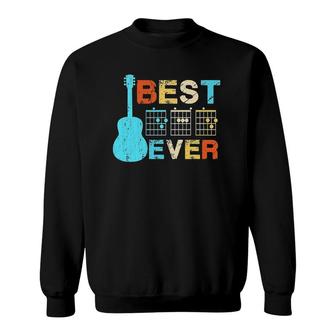 Best Dad Ever Guitar Chords Vintage Sweatshirt | Mazezy