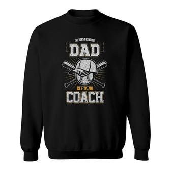 Best Dad Sports Coach Baseball Softball Tee Ball Father Sweatshirt | Mazezy
