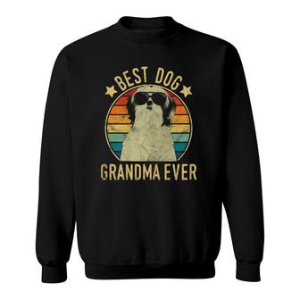 Best Dog Grandma Ever Shih Tzu Mother's Day Sweatshirt | Mazezy