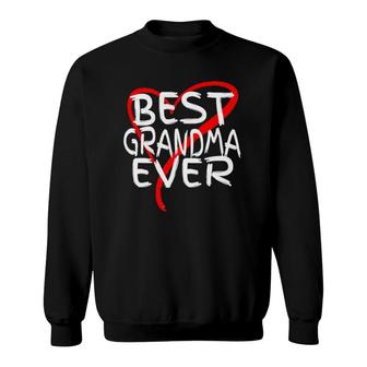 Best Grandma Ever Love Heart Mother's Day Sweatshirt | Mazezy
