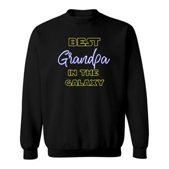 Best Grandpa In The Galaxy Grandfather American Granddad Sweatshirt | Mazezy