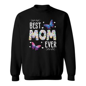 Best Mom Ever Colored Patterns Mother's Day Mama Birthday Sweatshirt | Mazezy