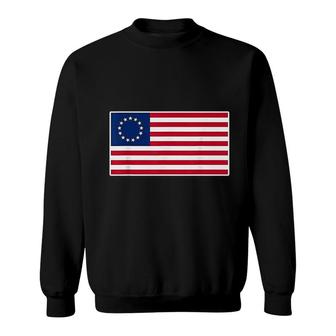 Betsy Ross Flag 1776 Early American Sweatshirt | Mazezy