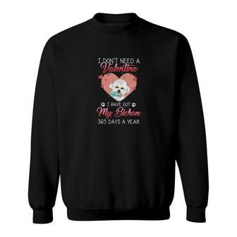 Bichon Is My Valentine Classic Sweatshirt | Mazezy