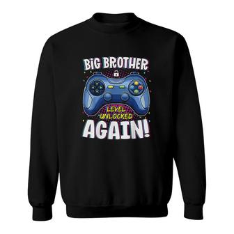 Big Brother Level Unlocked Again Boys Big Brother Again Sweatshirt - Thegiftio UK