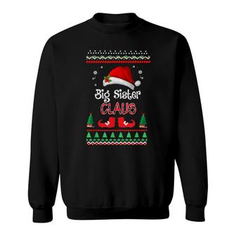 Big Sister Claus Pajamas Family Matching Christmas Sweatshirt | Mazezy