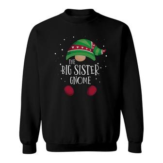 Big Sister Gnome Family Matching Pajamas Christmas Gift Sweatshirt | Mazezy