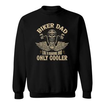 Biker Dad Motorcycle Father's Day For Funny Father Biker Sweatshirt | Mazezy
