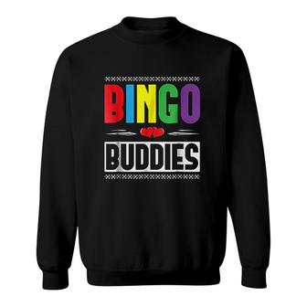 Bingo Buddies With Hearts Funny Lucky Player Cool Sweatshirt - Thegiftio UK