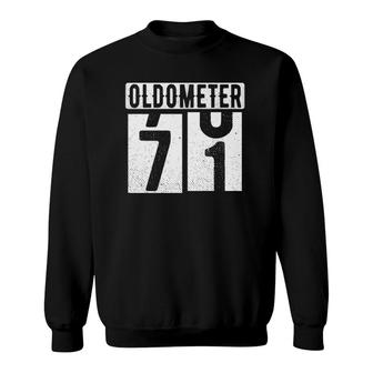 Birthday Gift Turning 71 Years Gift For Men Oldometer 70-71 Premium Sweatshirt | Mazezy