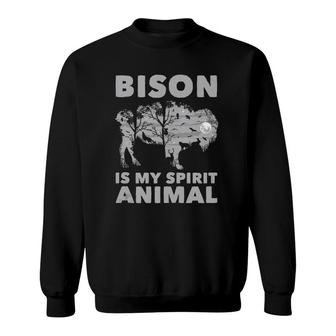 Bison Is My Spirit Animal American Bison Tank Top Sweatshirt | Mazezy