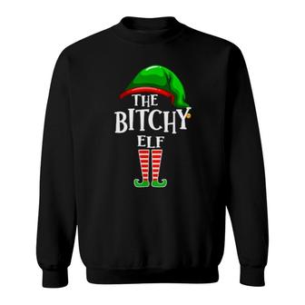 Bitchy Elf Matching Family Christmas Party Pajama Sweatshirt | Mazezy