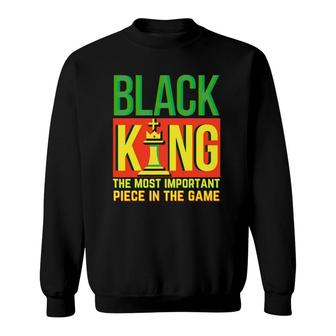 Black Dad Father's Day Juneteenth Black King Most Important Sweatshirt | Mazezy
