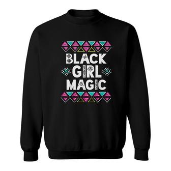 Black Girl Magic Afro Black History Month Girls Sweatshirt | Mazezy