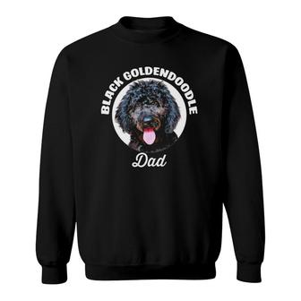 Black Goldendoodle Dog Dad Pet Lover Sweatshirt | Mazezy
