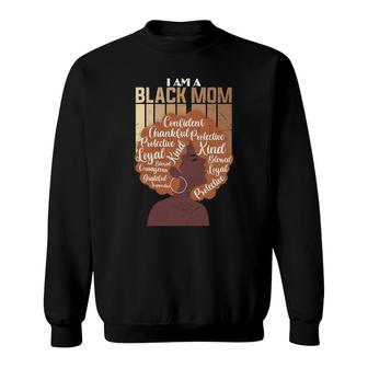 Black Mom Afro Words Art Mother S Day Sweatshirt - Thegiftio
