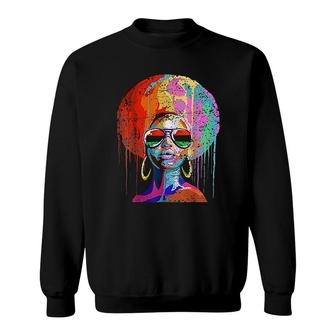 Black Queen Melanin Art Sweatshirt | Mazezy
